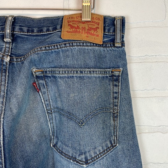 Vintage Levi’s 505 Dark Wash Straight Leg Jeans 31 - Picture 7 of 11